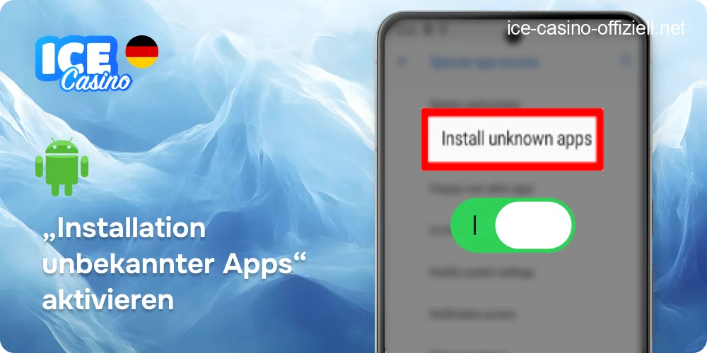 Sicherheitseinstellungen eines Android-Smartphones mit aktivierter Option für Installationen aus unbekannten Quellen.